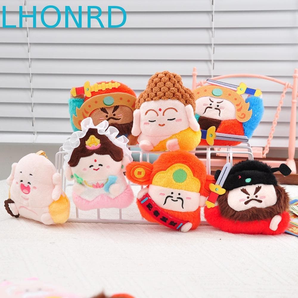 LHONRD 12 Unidades/Conjunto Chaveiro Deus Da Riqueza , Yuchi Gong Qin Shubao Geladeira Chinês , Senhor Lua
