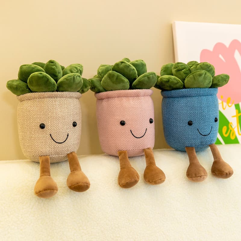 Ornamentos criativos de plantas suculentas para decoração de sala de estar, decoração fofa e feminina de alto padrão, es