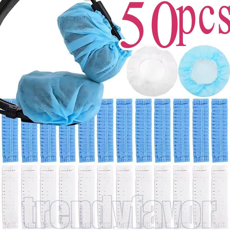 Capas Descartáveis Para Fones De Ouvido Em Tecido Não De 50/30/20 Unidades-Capa Protetora Higiênica Fone-Tampa De Proteç