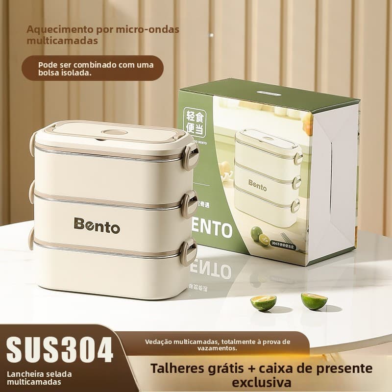 Lancheira isolada de aço inoxidável 304 de três camadas Grande capacidade Aquecimento cheio de água selado para manter f