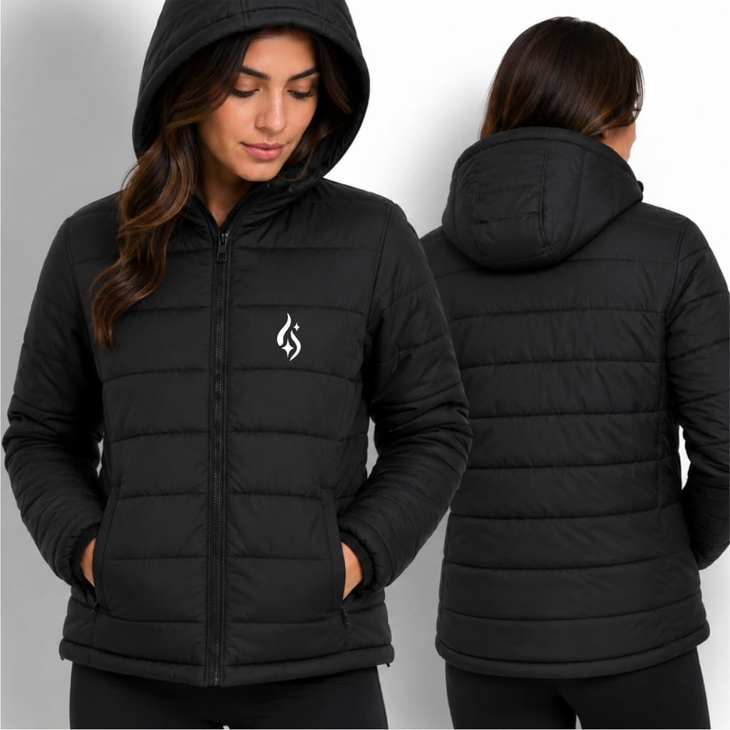 Jaqueta Bobojaco Casaco Gominho Feminino FLARE Capuz Removível Impermeável Puffer Inverno Frio