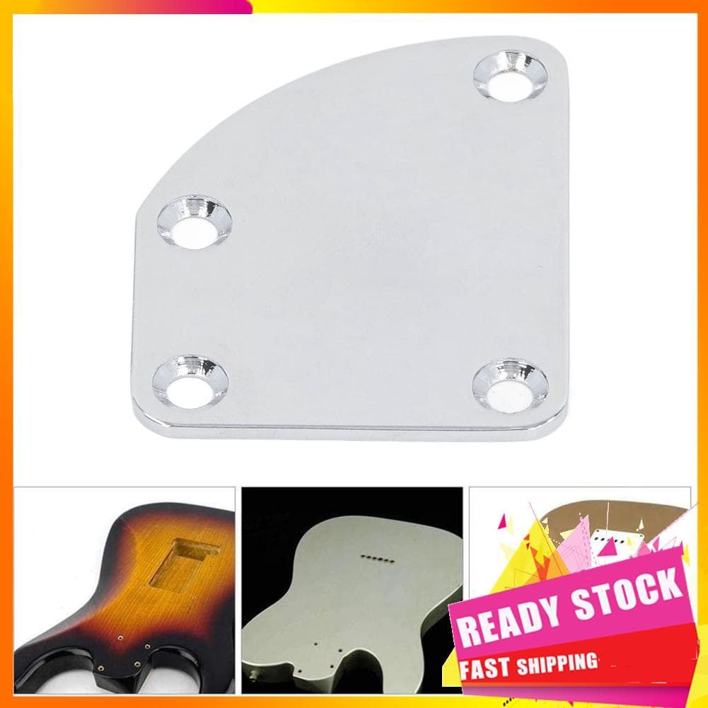 Gfgfgfgg Placa de reforço de pescoço de guitarra com parafusos Placa de proteção de junta curvada de 4 furos para baixo