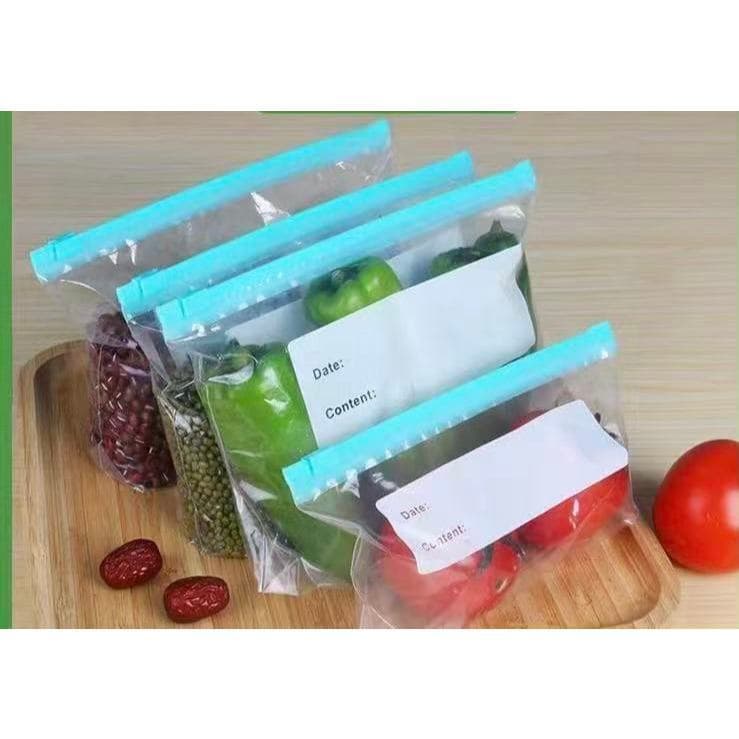 Kit 20 Sacos Para Armazenar Alimentos Reutilizável Congelador