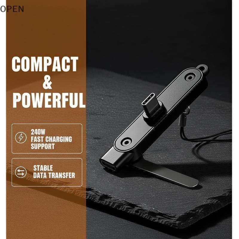 op USB Tipo C Adaptador Braet De Carregamento 240W Suporte Conversor De Proteção Contra Sobrecarga Rápido Para Presentes