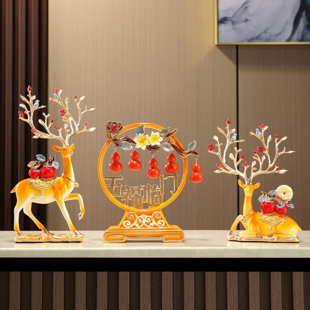 Criativo Wufu Linmenlu decoração sala de estar TV armário vinho entrada High-End decoração Housewarming nova casa presen