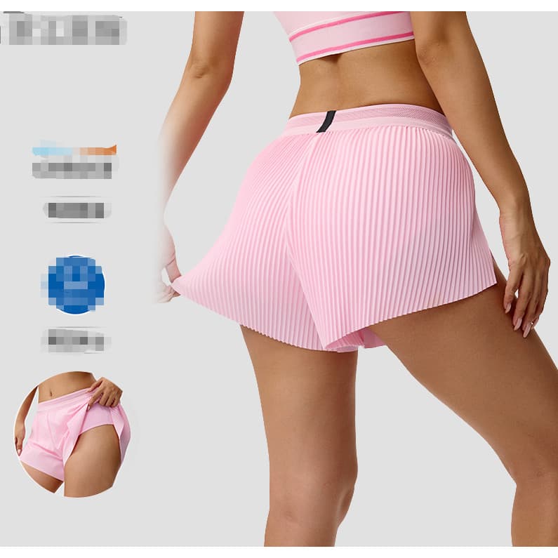 Saia de yoga transfronteiriça esportes correndo lazer falso forro de duas peças saia de tênis de golfe esportes Shorts d