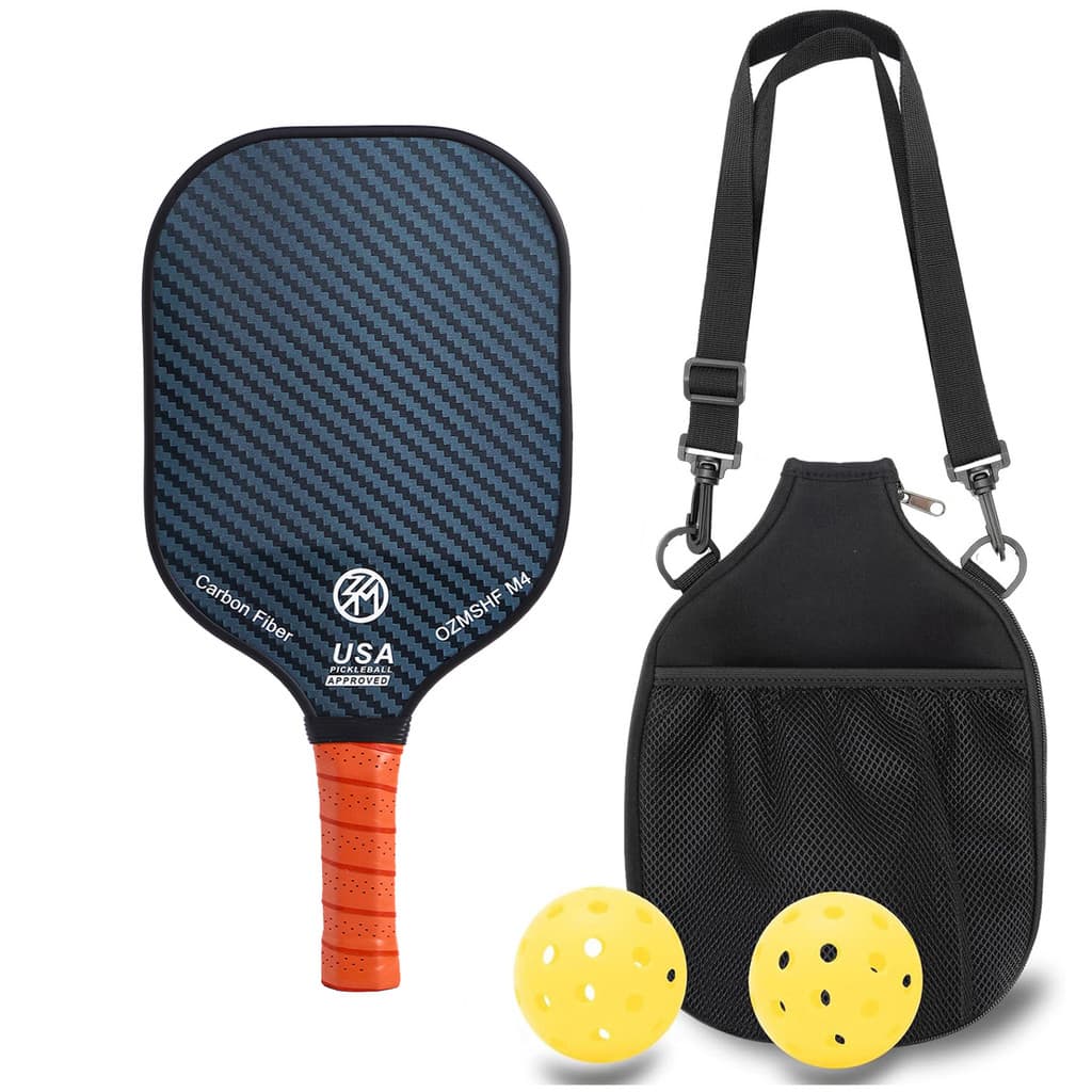 Conjunto de pickleball Raquete de pickleball de fibra de carbono de alta qualidade Pickleball Tecnologia de 3a geração N