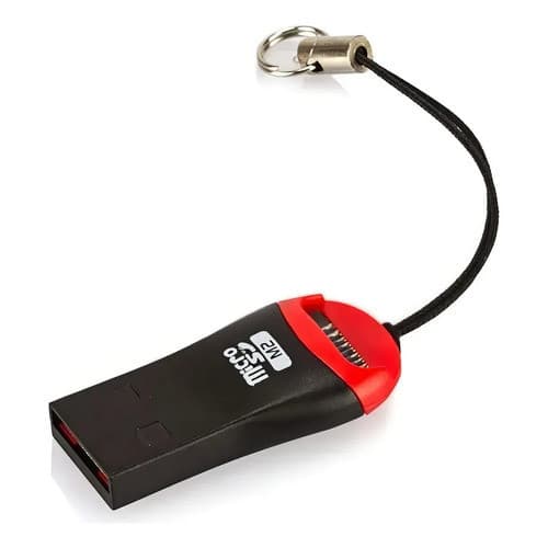 Leitor De Cartões De Memória Micro Sd M2 Usb 2.0 Com Cordão