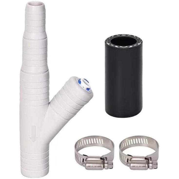 Dishwasher Drain Hose Adapter Kit - With 1/4-inch Quick Connect Fitting for a Water Filter and 7/8-inch Fitting for a Di