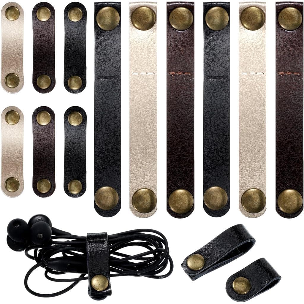12 Peças Organizador de Cabos de Dados, 2 Tamanhos de Fixadores de Cabo Portáteis para Viagem, Organizador de Cabo USB,