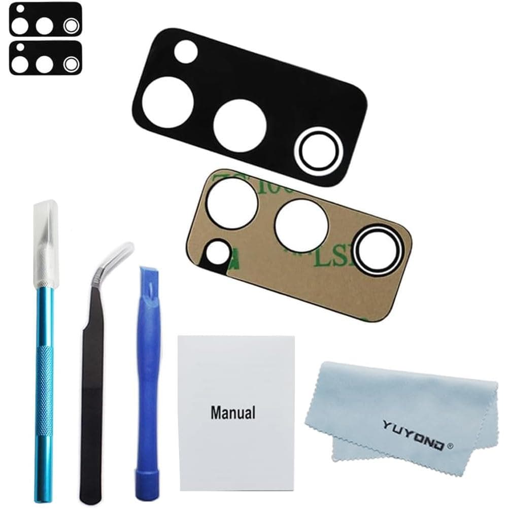 2 peças de Lente de Vidro de Câmera Traseira Original OEM para Samsung Galaxy S20 FE 6.5 Polegadas (Compatível com Todas