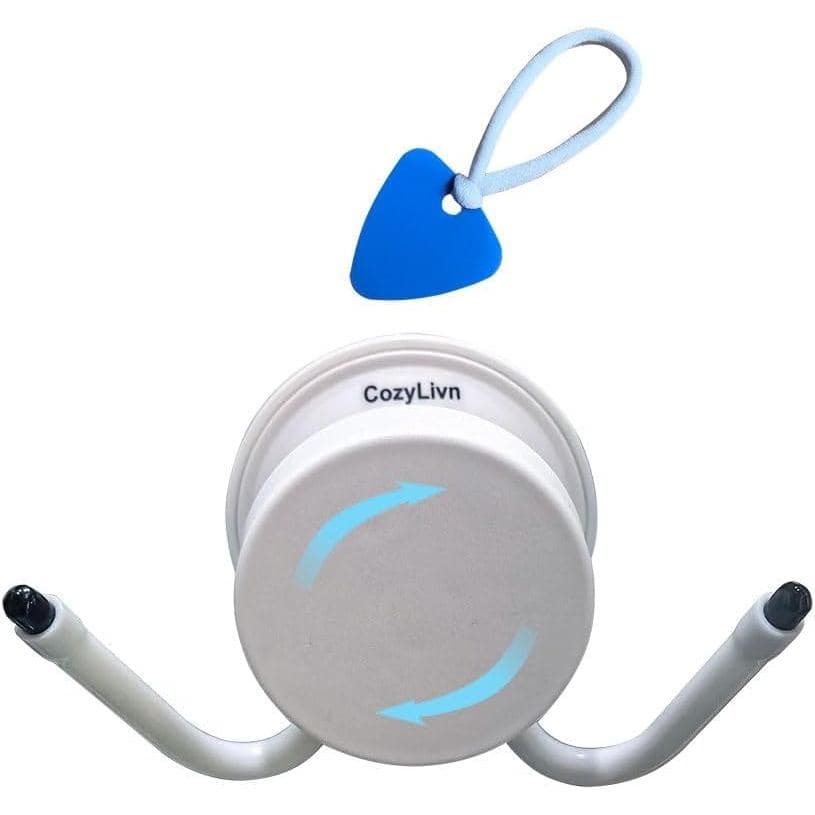 Gancho de Sucção Flexível com Braços Moldáveis Duplos – para Espelho de Banheiro e Viagens em Hotéis – Suporta Toalhas,