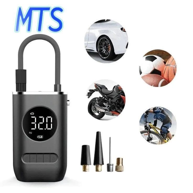 MTS Mini Compressor de Ar Portátil Recarregável Digital USB Calibrador Bomba de ar automotivo P.QIU