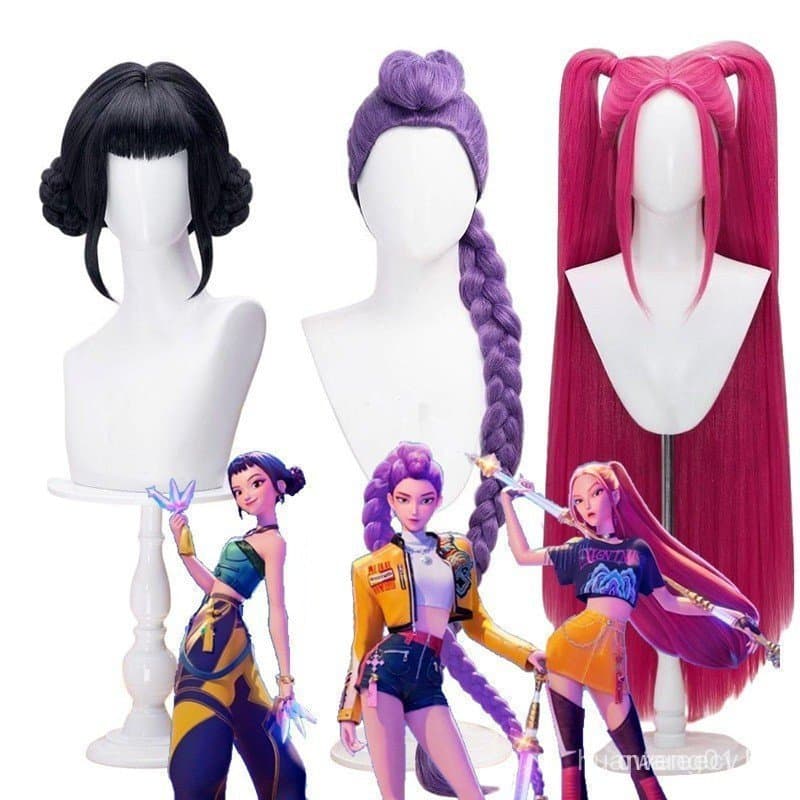 Anime Lumi Mira Peruca Cosplay KPop Demônio Cos Caçadores Superstar Perucas Superiores Grupo Menina Feminino Festa De Ha