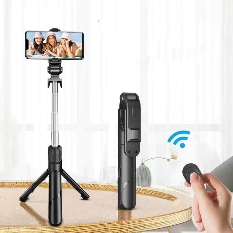 Bastão Pau de Selfie Bluetooth Retrátil Para Celular Com Luz LED e Suporte Tripé P.HQ