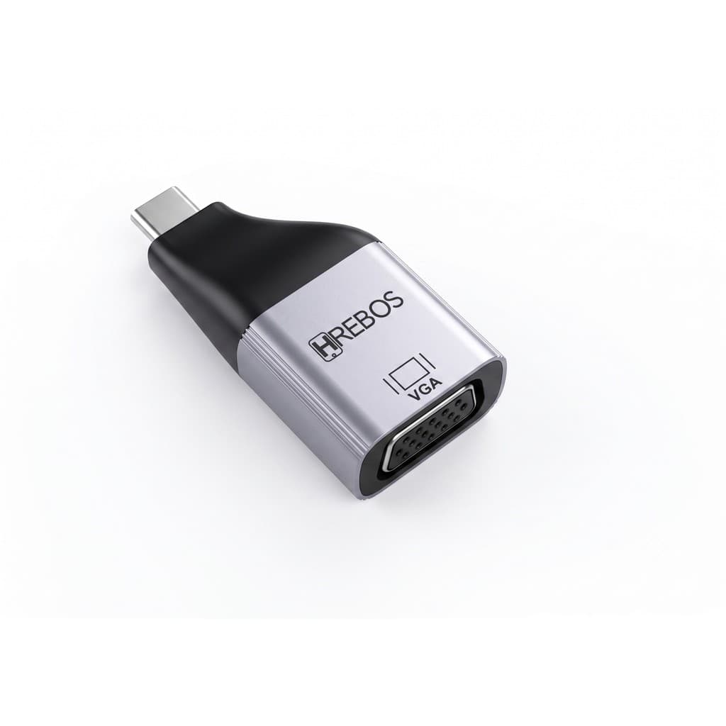 Adaptador USB-C para VGA 2K 60Hz Hrebos Premium AstraLink