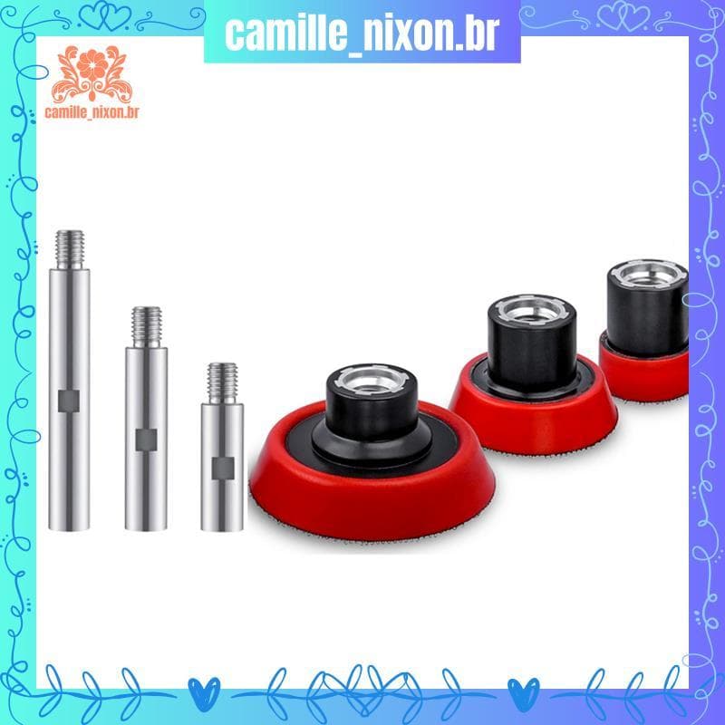 [camille_nixon.br] 6Pc M14 Rosca Rebarbadora Extensão Biela Conjunto De Eixo Extensor De Liga Acessórios De Peças Sobres