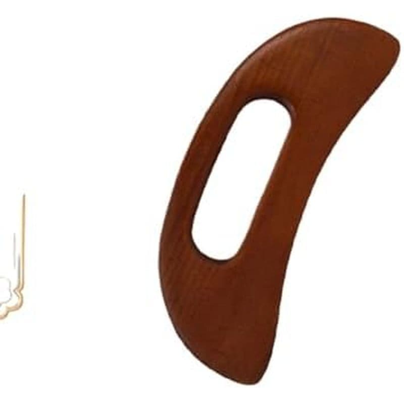 Massageador Portátil Gua Sha Facial Costas Ombro Pescoço , Massagem De Madeira Universal De Faia Natural Raspagem Ferram