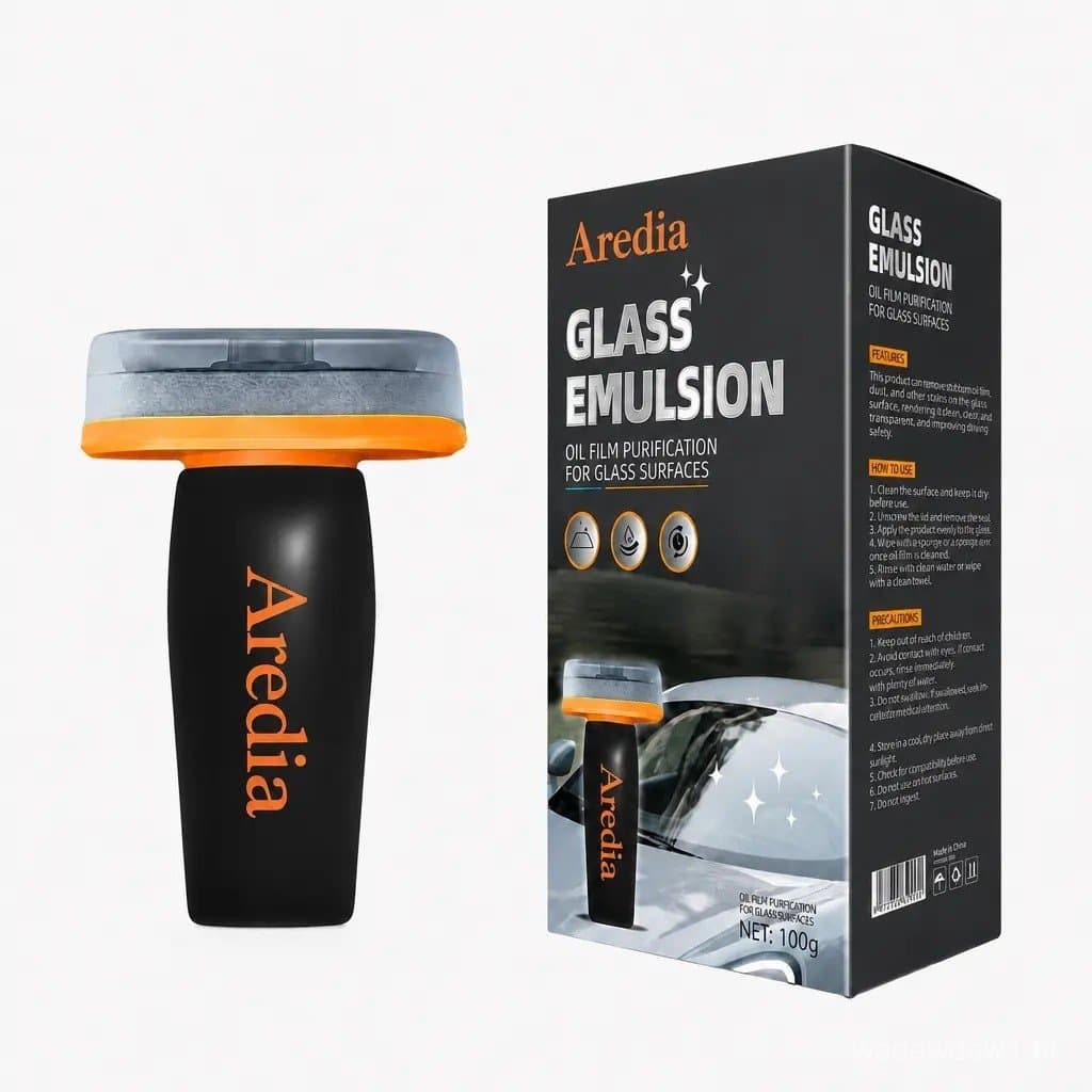 Kit de Limpeza de Película para Para-brisa WProKit - Tudo em 1 com Emulsão de Limpeza, Esponja e Spray Desengordurante,
