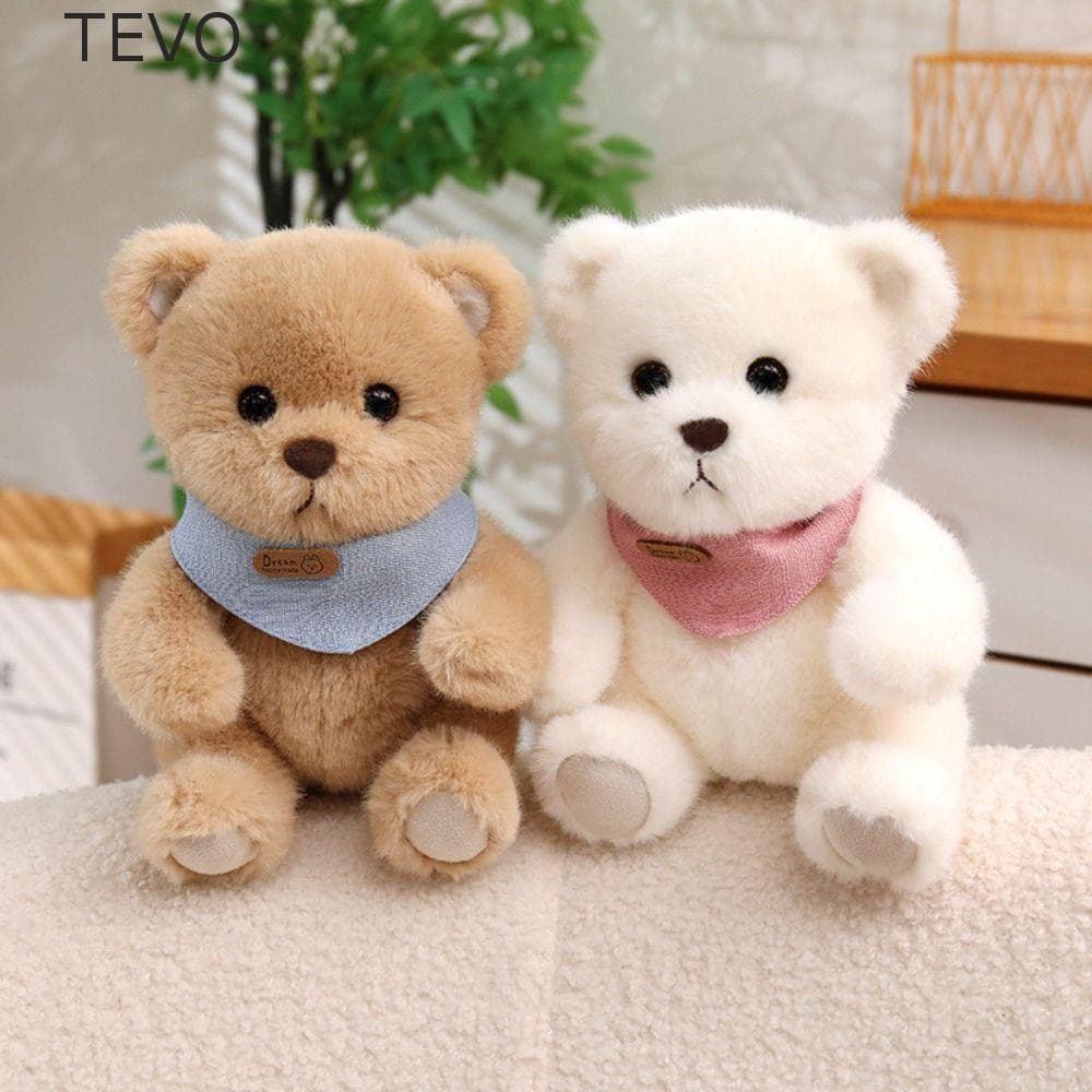 Brinquedo De Pelúcia De Urso De Cachecol TEVO , Boneca Com Gravata Borboleta Colorida De Tamanho De 25 Cm , Acessório