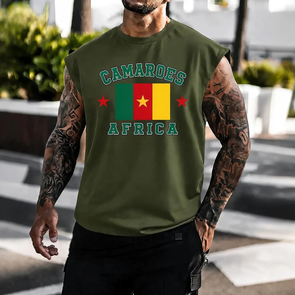 Cavada Regata Camisa Continentes Camaroes Africa