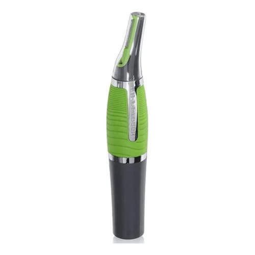 Aparador Pessoal Multifuncional Barba Bigode Sobrancelha Nariz Orelha Costeleta com 2 Pentes Pilha Escova Verde Portátil