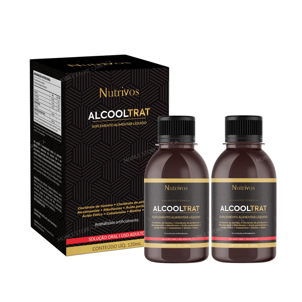 KIT 2 ALCOOLTRAT SUPLEMENTO ALIMENTAR LÍQUIDO 120ML ORIGINAL