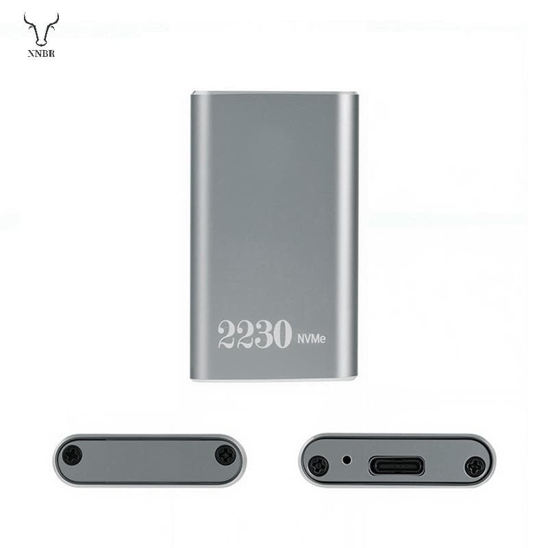 Gabinete SSD M . 2 NVMe-Caixa De Alumínio Tipo C 3.2 Gen2 10 Gbps Estojo De Armazenamento Externo Portátil Para 2230