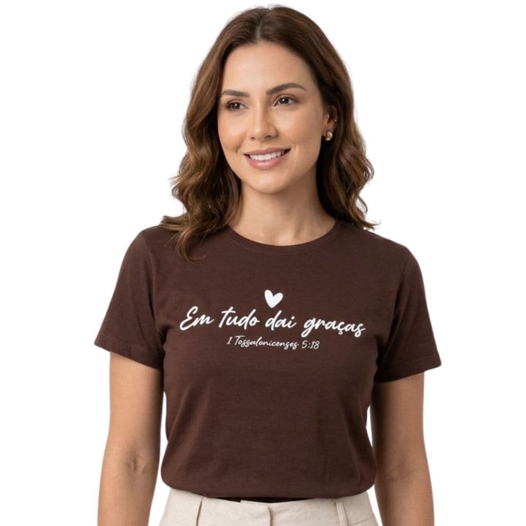 Camiseta T-Shirt Cristã Confortável Algodão Estampada Moda Qualidade Premium Básica