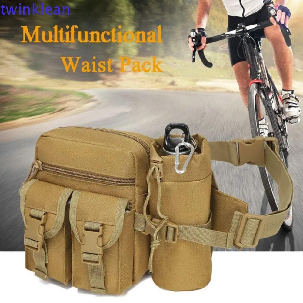 Bolsa de Cintura Masculina TWINKLEAN, Suporte para Copo de Água, Impermeável, Bolsa para Garrafa de Hiking, Suporte para