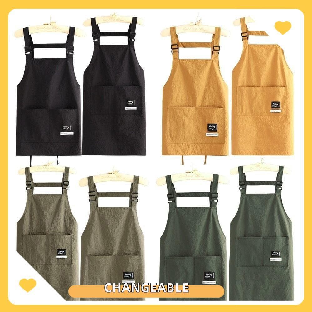 Aventais De Cozinha Mutáveis , Avental De Barbeiro Respirável Profissional , Roupas De Trabalho Impermeáveis De Bolso Gr