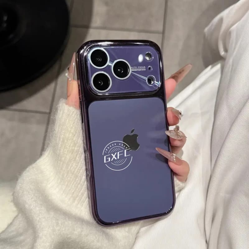 Nova Capa Protetora Acrílica Cromada Para iPhone 17 16 15 14 13 Pro max Com De Lente De Câmera De Cobertura Completa