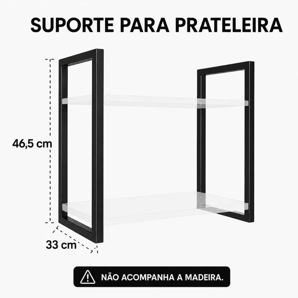 Suporte de Parede Prateleiras  para Micro-ondas, Forno Air Fryer, Organizador Reforcado