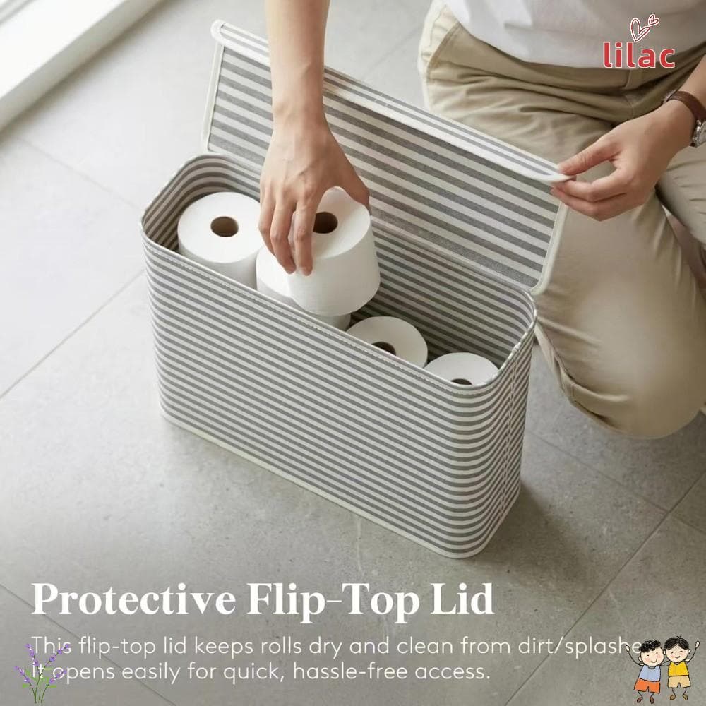 Organizador De Lenços Higiênicos LILAC , Com Tampa Cesta De Papel Higiênico Multiuso , Economia De Espaço