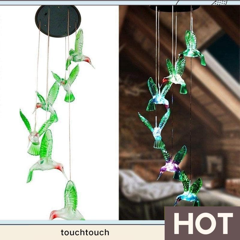 Beija-Flor Movido A Energia Solar-Luz Que Muda De Cor-Decoração De Jardim Ao Ar Livre touchtouch1 . br