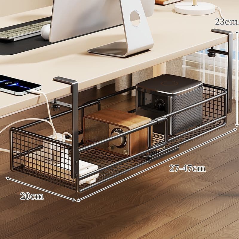 Novo estilo sob a mesa pendurado cesta rack cabo organizador fio chicote de fios soquete computador sob mesa organizador