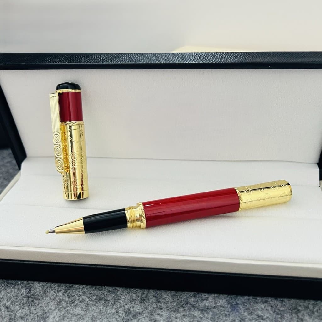 2026 Novo Estilo Caneta Esferográfica Gustav Assinatura Caneta Ouro Vermelho