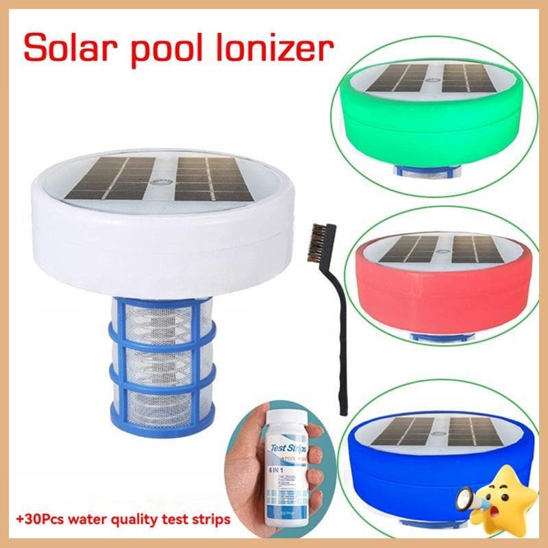Flutuador Ionizador De Piscina Solar Com Luz LED RGB , De Cobre , Equipamento De Limpeza , Acessórios Para-montague