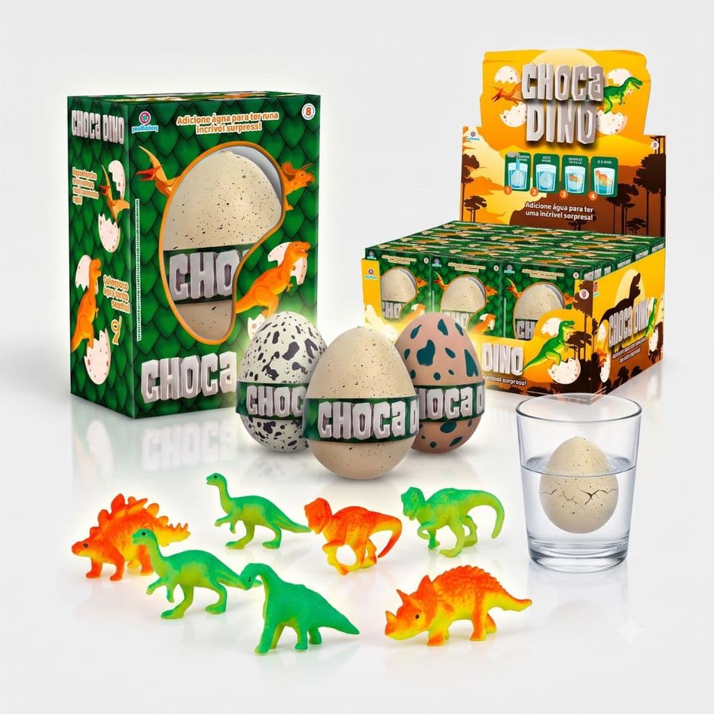 Ovo Surpresa Brinquedo Choca Dino Choca Na Água Dinossauro