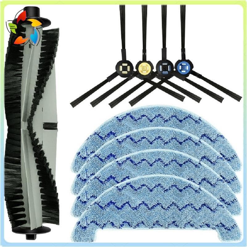 Para A10 Robô Aspirador De Pó Acessórios Kit Peças Reposição Principal Escova Lateral Mop Panos
