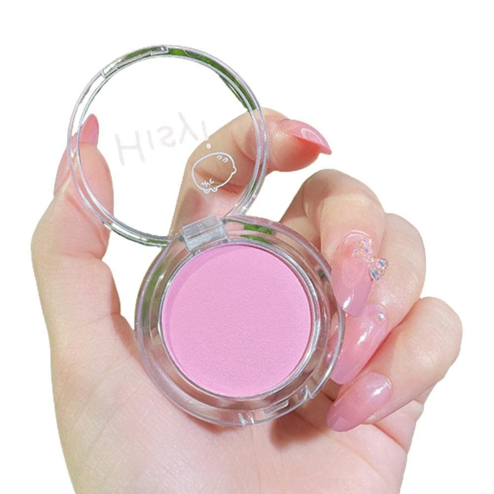 Blush Matte Pêssego para Meninas, Maquiagem Laranja Rosa, Blush Cosmético, Blush para Contorno de Bochechas, Blush Verme