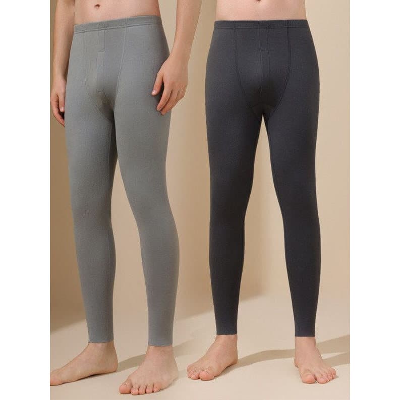 Outono inverno sem costura calças de outono masculinas alemão veludo Bottoming meados de cintura calças térmicas masculi