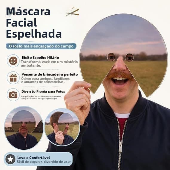 Espelho espelho reflexivo acrílico máscara facial completa influenciador criativo Selfie adereços festa Cross-Dressing m