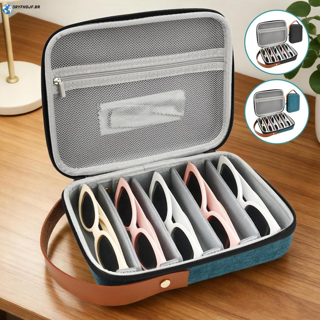 Estojo Organizador De Óculos De Sol De Viagem Com Slot Ajustável Para Mulheres E Homens SHOPSKC1078
