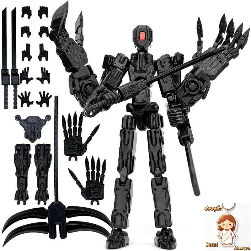 Boneca 13 articulações móveis faca de impressão 3D convidado DIY ornamentos de descompressão modelo feito à mão articula