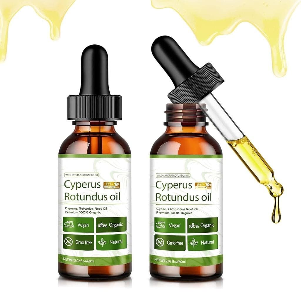 Óleo de Cyperus Rotundus, 2 Peças de Óleo Natural de Cyperus para Remoção de Pelos, Suave, Reduz o Crescimento dos Pelos