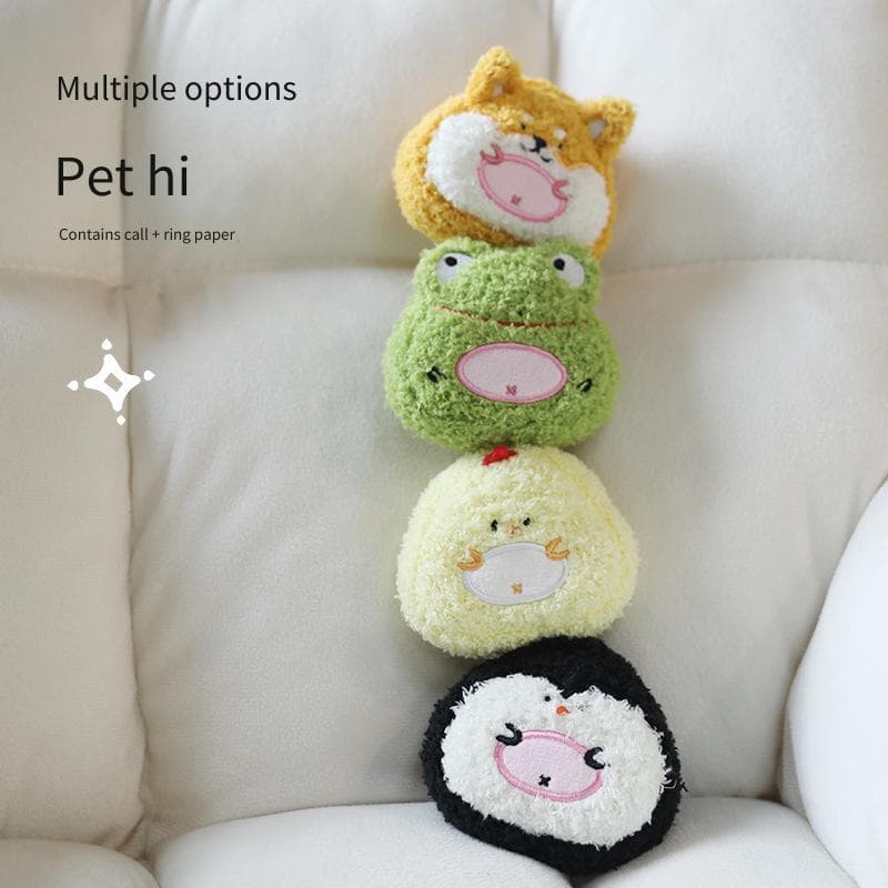 Brinquedo De Papel De Som Duplo De Gato De Estimação De Desenho Animado Com Fabricante De Ruído Auto Divertido Para Gato