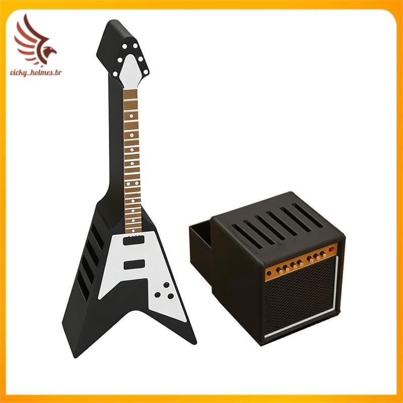 [vicky_holmes.br] Caixa De Suporte Para Palhetas De Guitarra , Estojo Amplificador , Alto-Falante , De Palheta Estilo ,