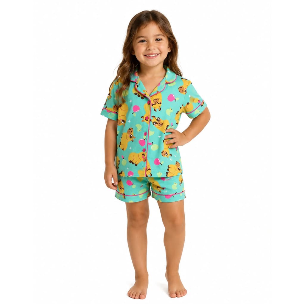 Pijama Americano Teen Feminino Capivara Viscolycra Conjunto Original Puket