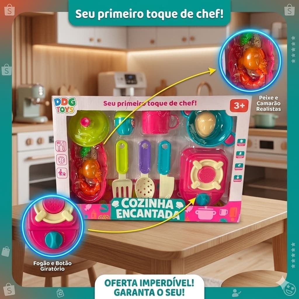 Kit Cozinha Infantil Didatico Brinquedo Completo Utensilios Cozinhar Diversao Crianca